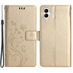 Til Samsung Galaxy A05 4G etui, tegnebogslædercover med præget sommerfugl