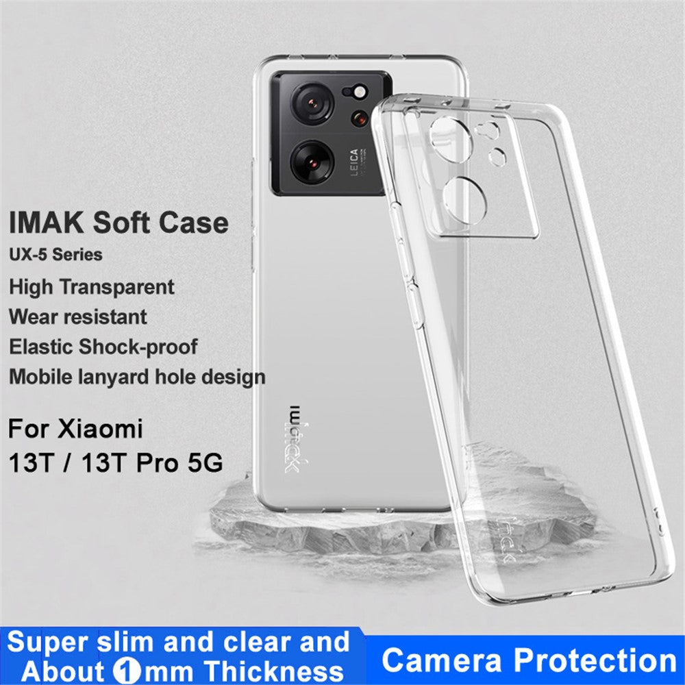 IMAK UX-5 Series for Xiaomi 13T / 13T Pro Clear Case Anti-scratch TPU Cover (Slim Style)