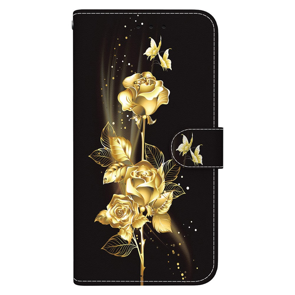 Til Samsung Galaxy A15 4G etui 3D mønster PU-læder flip stødsikkert cover