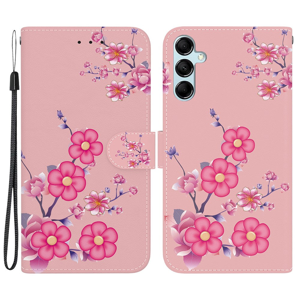 Til Samsung Galaxy A15 4G etui 3D mønster PU-læder flip stødsikkert cover
