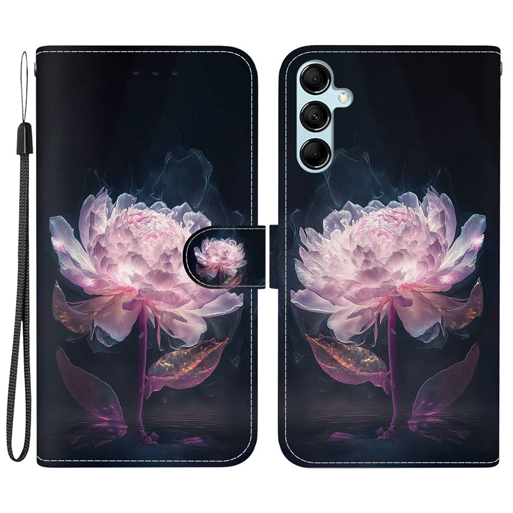 Til Samsung Galaxy A15 4G etui 3D mønster PU-læder flip stødsikkert cover