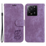 Xiaomi Redmi K60 Ultra / 13T / 13T Pro-cover med flot lædertryk i tigerdesign med mobilholder
