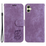 For Samsung Galaxy A05 4G Case Lovely Tiger Imprint PU Leather Book Style Phone Cover