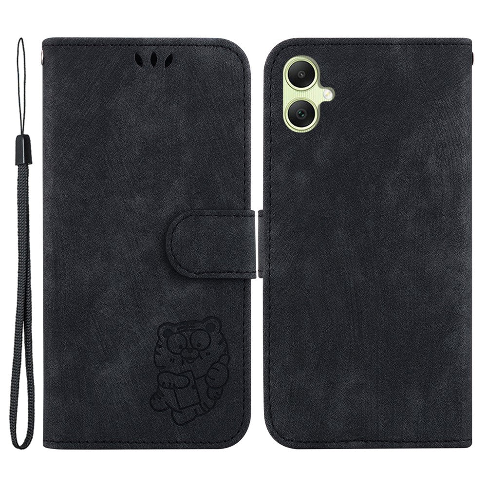 For Samsung Galaxy A05 4G Case Lovely Tiger Imprint PU Leather Book Style Phone Cover