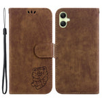 For Samsung Galaxy A05 4G Case Lovely Tiger Imprint PU Leather Book Style Phone Cover