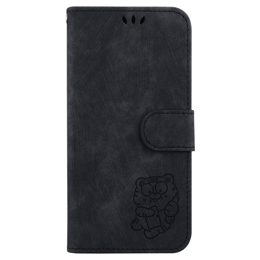 Til Samsung Galaxy A05s 4G Cute Tiger Imprint PU Læder Stand Telefoncover