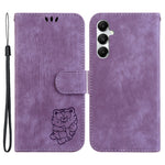 Til Samsung Galaxy A05s 4G Cute Tiger Imprint PU Læder Stand Telefoncover