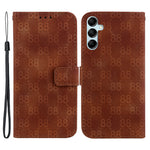 For Samsung Galaxy A15 4G Case Double 8-Shape Imprint Leather Stand Cell Phone Cover