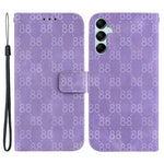 For Samsung Galaxy A15 4G Case Double 8-Shape Imprint Leather Stand Cell Phone Cover