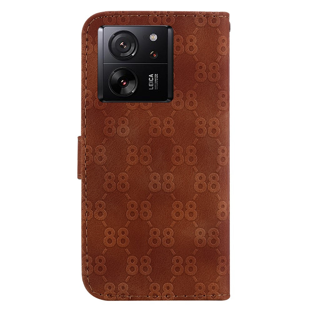 For Xiaomi 13T / 13T Pro / Redmi K60 Ultra Cover Imprinted Flip Stand Phone Leather Case