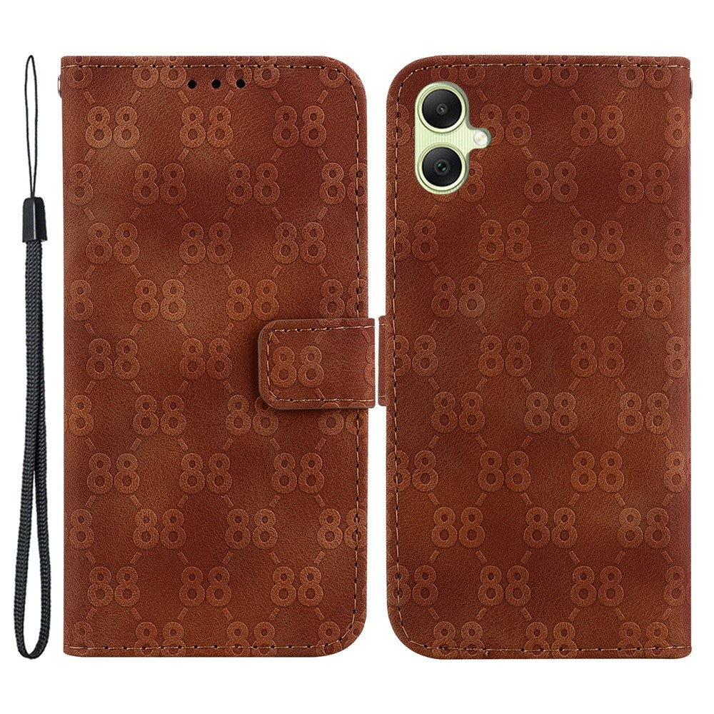 For Samsung Galaxy A05 4G Case Double 8-Shape Design PU Leather Stand Phone Cover
