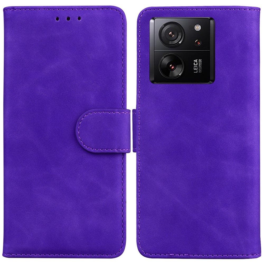 For Xiaomi 13T Pro / 13T / Redmi K60 Ultra Case PU Leather Phone Cover Wallet Solid Color Phone Shell
