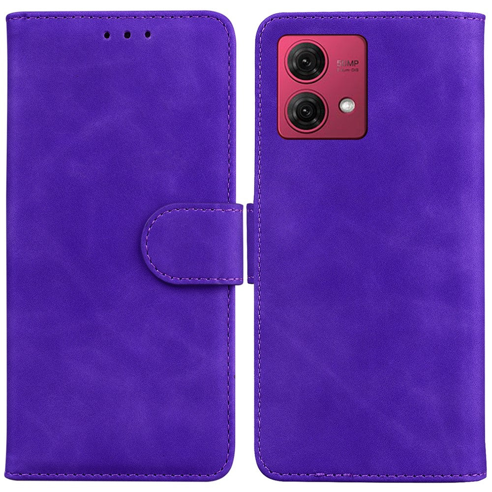 Mobiltelefoncover til Motorola Moto G84 5G cover i ensfarvet læder med kortholder