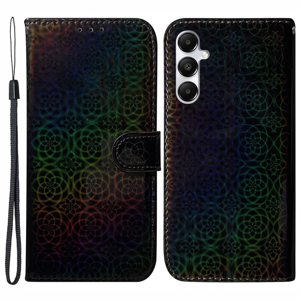 Samsung Galaxy A05s 4G Mobilskal Bländande Blommönster PU Läderfodral