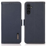KHAZNEH For Samsung Galaxy A15 4G Case Genuine Cow Leather RFID Blocking Phone Wallet Cover