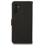 KHAZNEH Til Samsung Galaxy A15 4G Cover Ægte Koskind RFID Blokerende Telefon Stander Cover