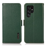 KHAZNEH För Samsung Galaxy S24 Ultra Mobilskal Äkta Koläder Plånboksfodral
