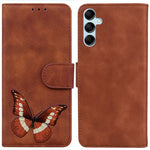 Til Samsung Galaxy A15 4G Cover Skin-touch læder med sommerfugleprint Telefoncover