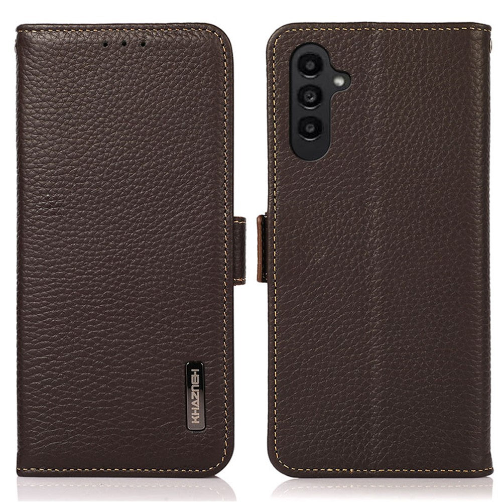 KHAZNEH Til Samsung Galaxy S25+ / S24+ Cover RFID-blokerende ægte koskind-telefoncover