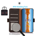 KHAZNEH Til Samsung Galaxy S25+ / S24+ Cover RFID-blokerende ægte koskind-telefoncover