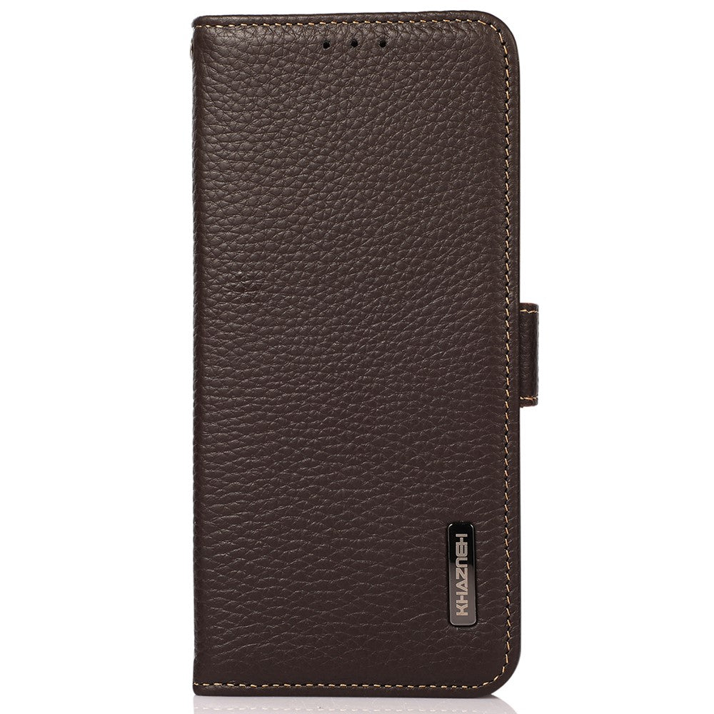 KHAZNEH Til Samsung Galaxy S25+ / S24+ Cover RFID-blokerende ægte koskind-telefoncover