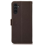 KHAZNEH Til Samsung Galaxy S25+ / S24+ Cover RFID-blokerende ægte koskind-telefoncover