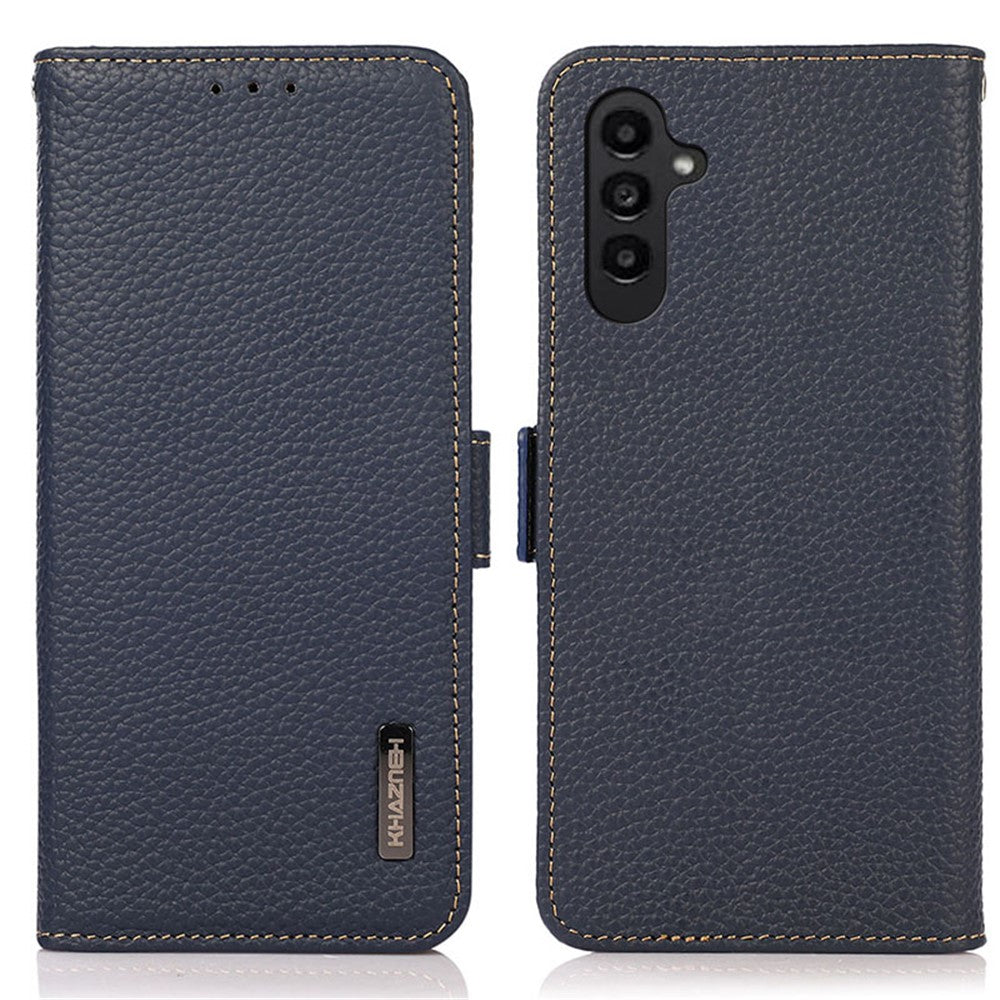 KHAZNEH Til Samsung Galaxy S25+ / S24+ Cover RFID-blokerende ægte koskind-telefoncover