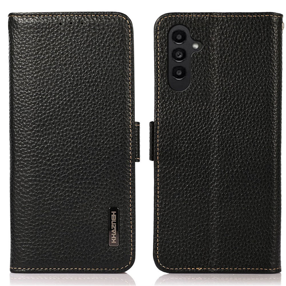 KHAZNEH Til Samsung Galaxy S25+ / S24+ Cover RFID-blokerende ægte koskind-telefoncover