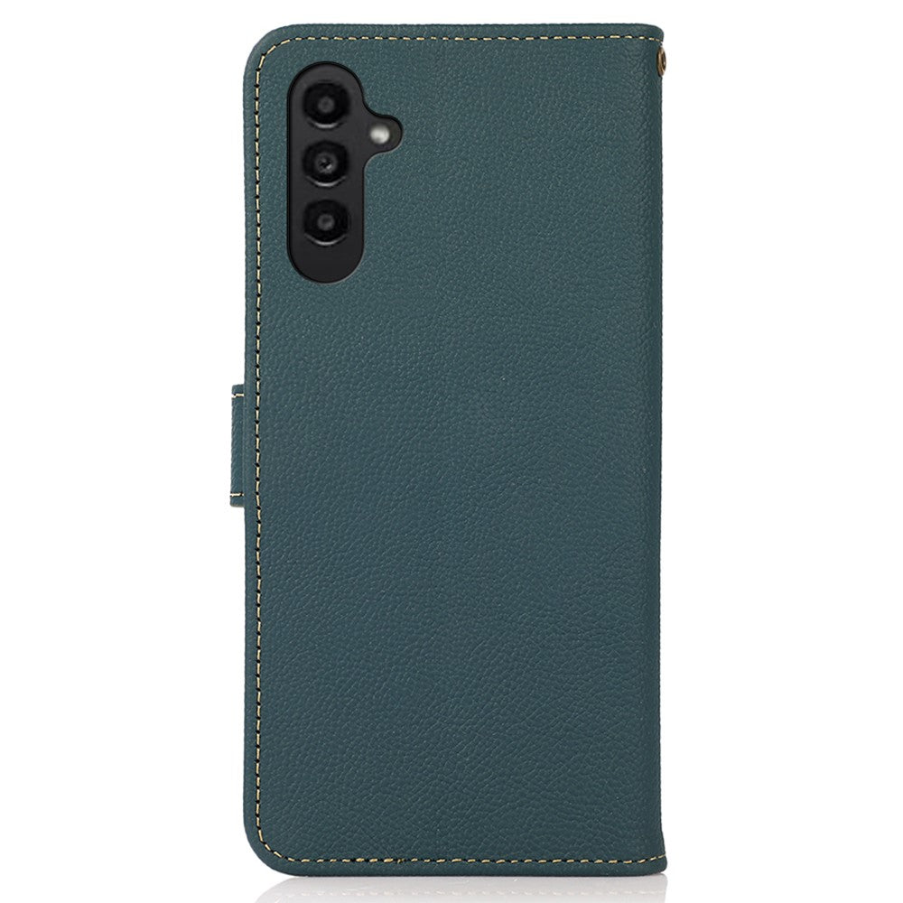 KHAZNEH Skal till Samsung Galaxy S25+ / S24+ Plånboksfodral i äkta nötskinn