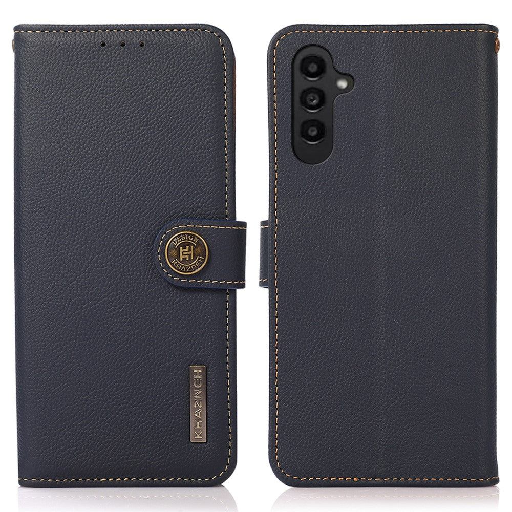 KHAZNEH Skal till Samsung Galaxy S25+ / S24+ Plånboksfodral i äkta nötskinn