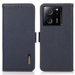 KHAZNEH For Xiaomi 13T Pro / 13T / Redmi K60 Ultra Case Genuine Cow Leather Cell Phone Cover Wallet with RFID Blocking