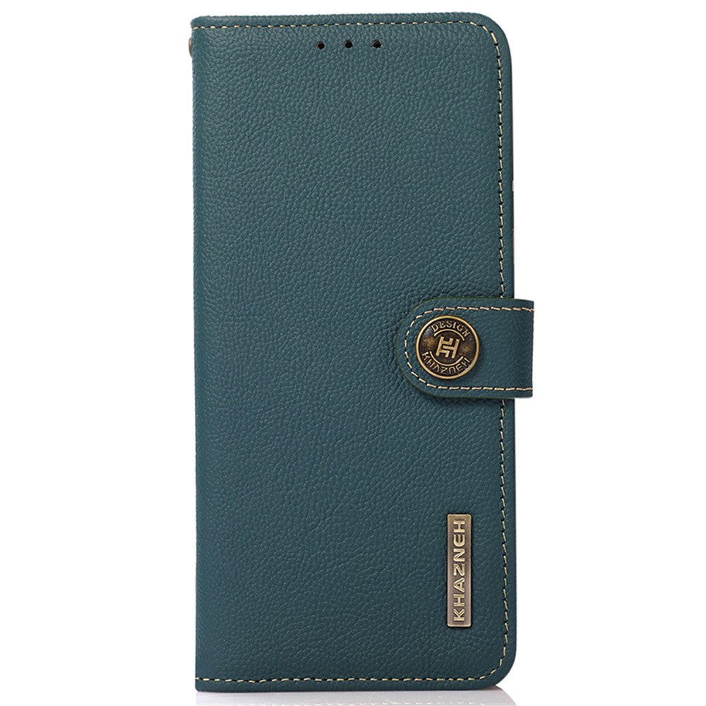 KHAZNEH For Xiaomi Redmi K60 Ultra / 13T / 13T Pro Case RFID Blocking Genuine Cow Leather Phone Cover