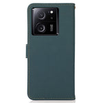 KHAZNEH For Xiaomi Redmi K60 Ultra / 13T / 13T Pro Case RFID Blocking Genuine Cow Leather Phone Cover