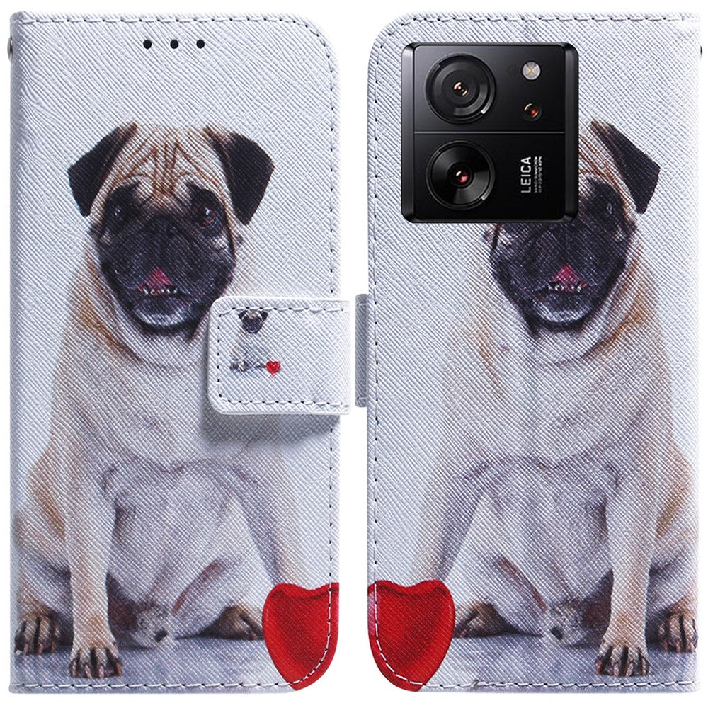 For Xiaomi Redmi K60 Ultra / 13T / 13T Pro Case PU Leather Stand Pattern Printing Phone Cover