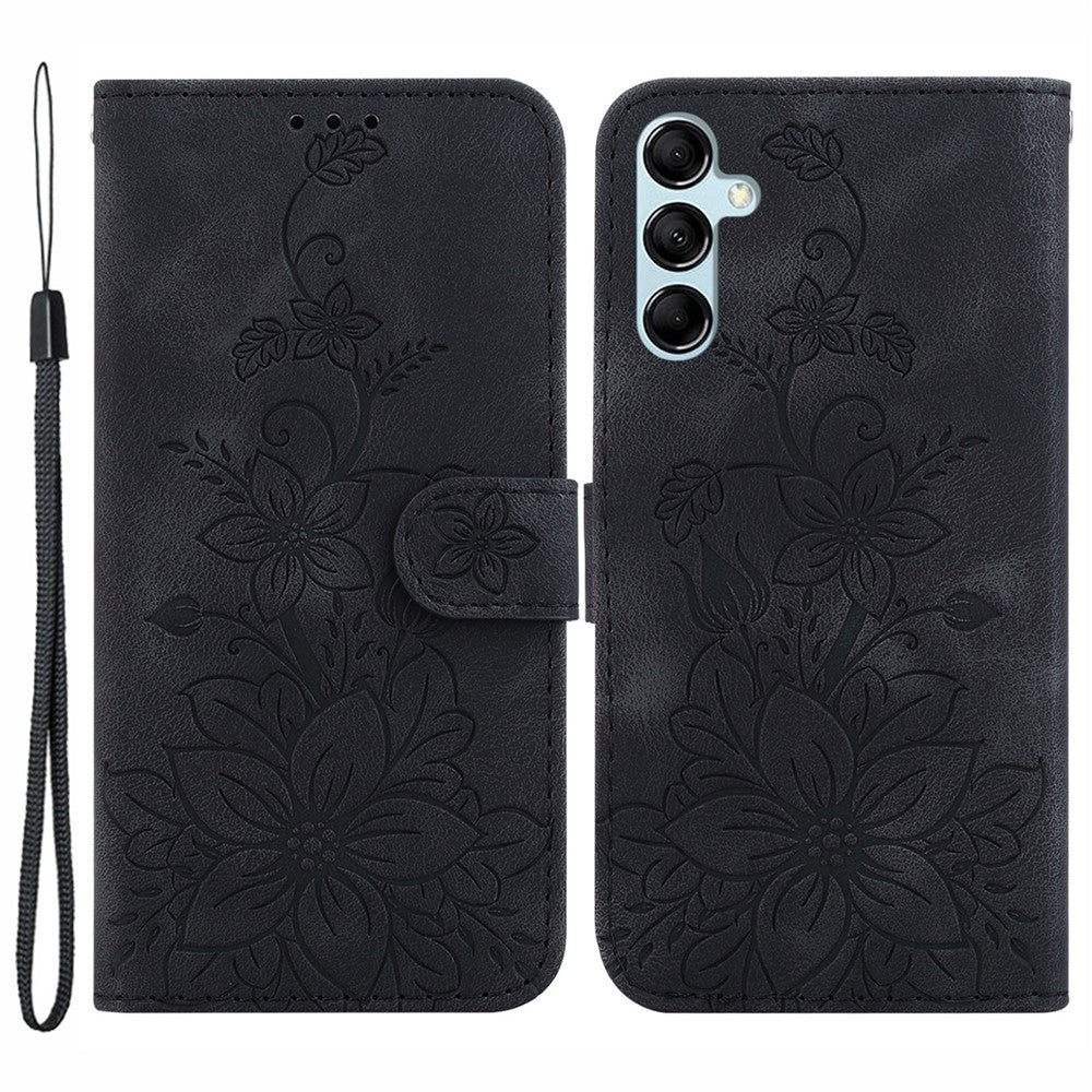 Til Samsung Galaxy A15 4G Cover Imprægneret Wallet Stand Læder Mobiltelefon Etui