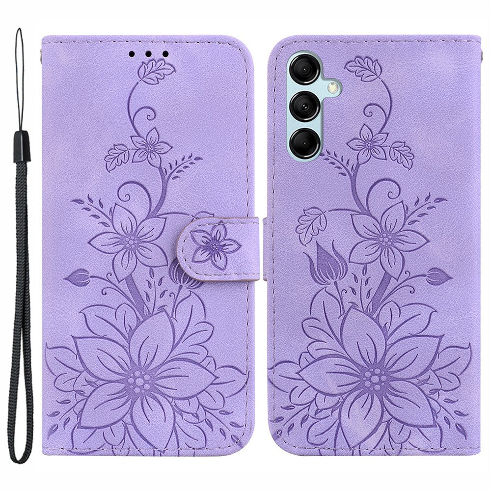 Til Samsung Galaxy A15 4G Cover Imprægneret Wallet Stand Læder Mobiltelefon Etui