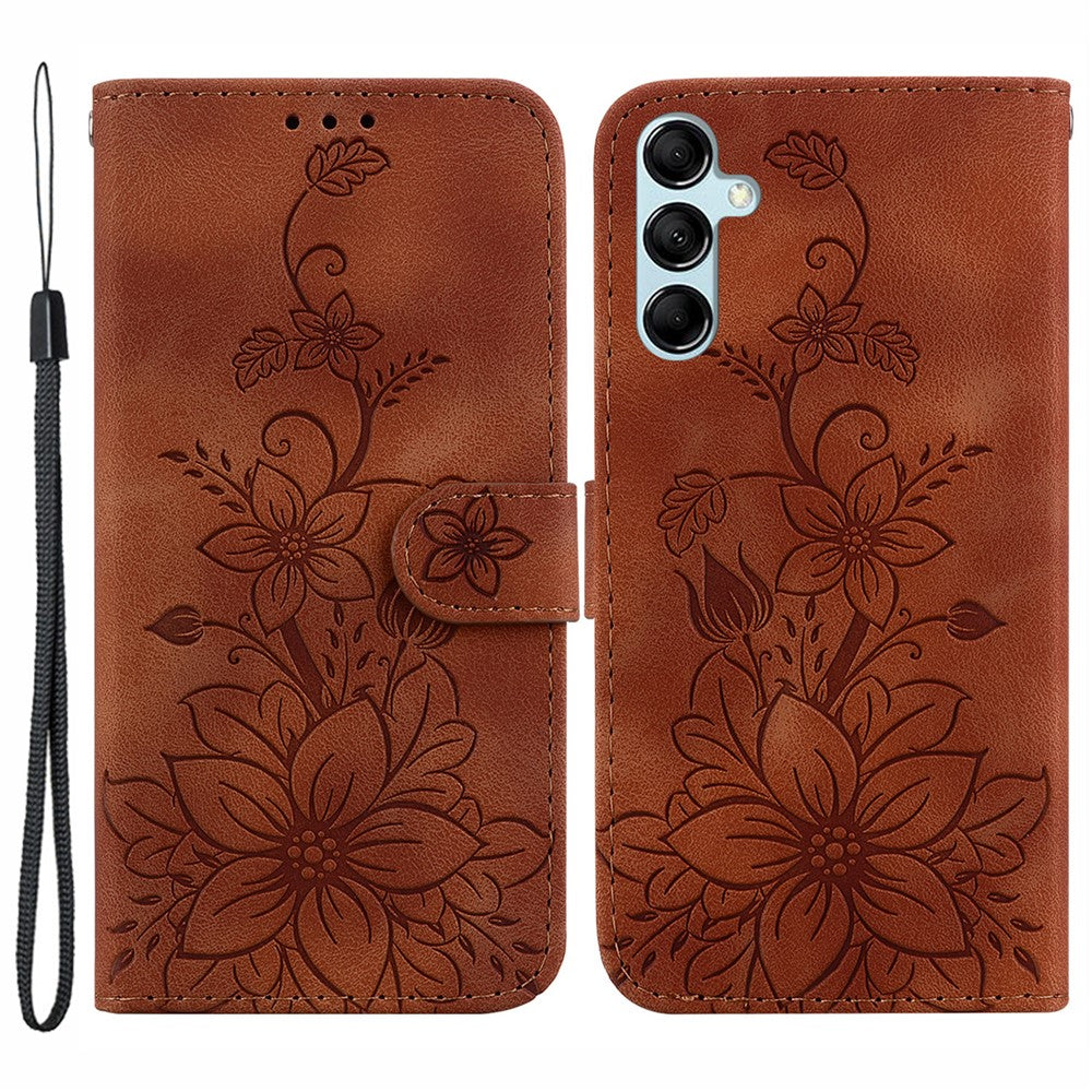 Til Samsung Galaxy A15 4G Cover Imprægneret Wallet Stand Læder Mobiltelefon Etui