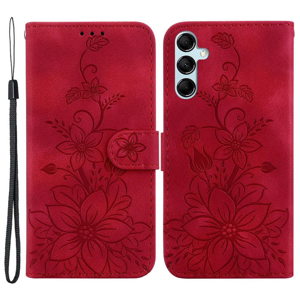 Til Samsung Galaxy A15 4G Cover Imprægneret Wallet Stand Læder Mobiltelefon Etui