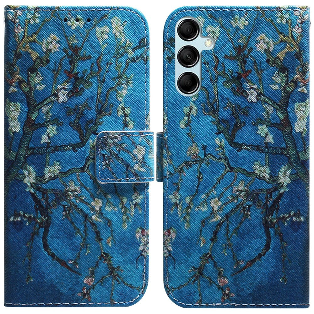 For Samsung Galaxy A15 4G Case Pattern Printing PU Leather Magnetic Wallet Phone Cover
