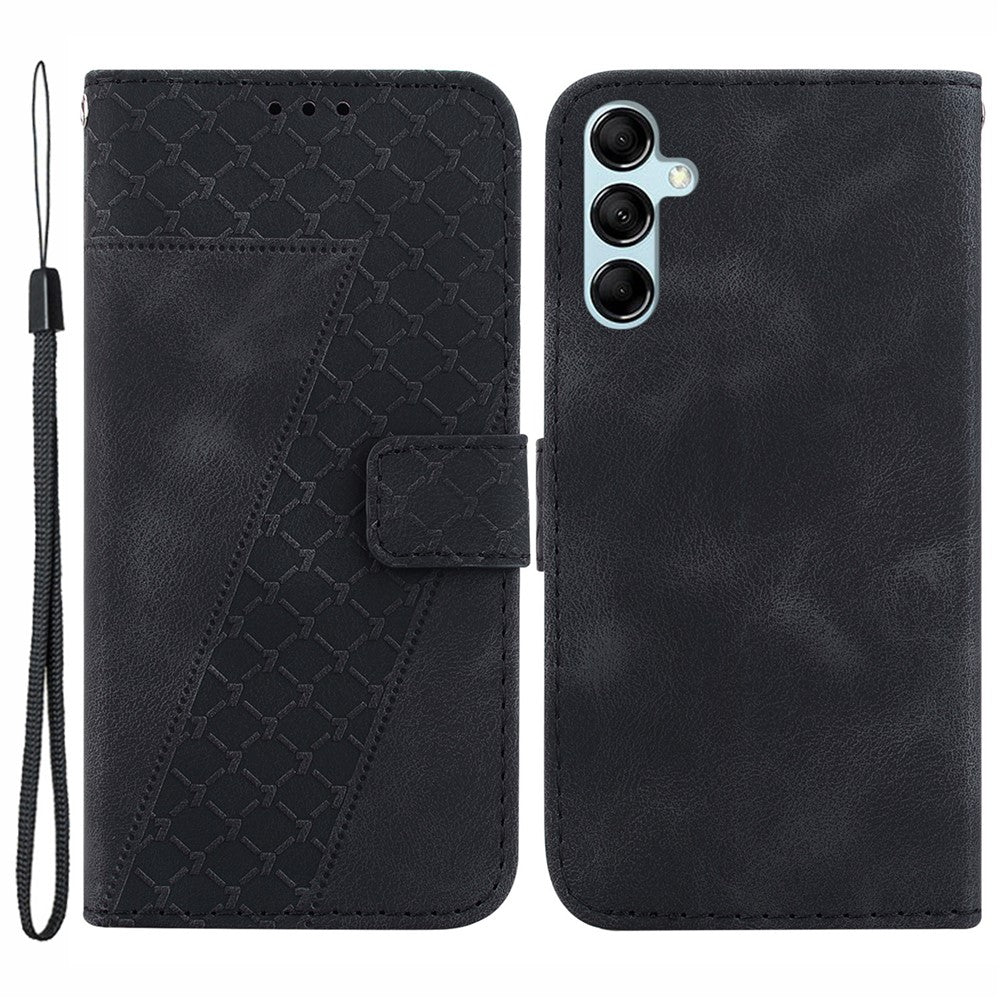 Til Samsung Galaxy A15 4G Lædercover Præget Pung Stativ Smartphone Cover