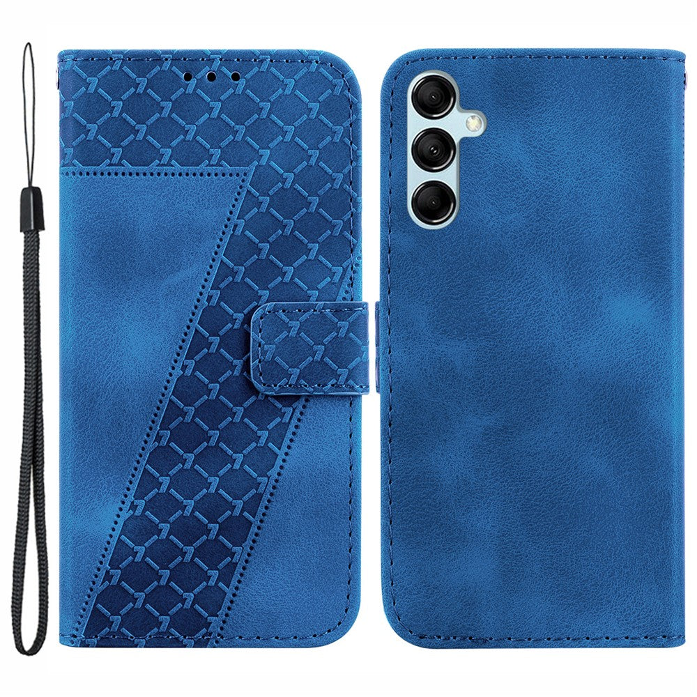 Til Samsung Galaxy A15 4G Lædercover Præget Pung Stativ Smartphone Cover