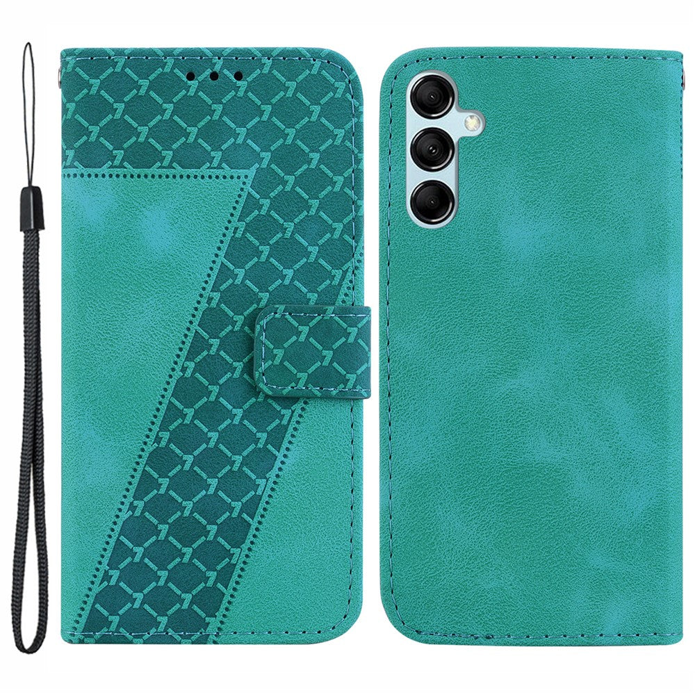 Til Samsung Galaxy A15 4G Lædercover Præget Pung Stativ Smartphone Cover