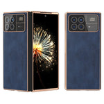 Xiaomi Mix Fold 3 5G-skal i PU-läder + PC-galvanisering, stötsäkert mobilfodral