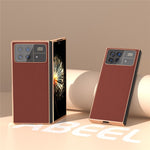 For Xiaomi Mix Fold 3 5G Case Soft-touch Genuine Cow Leather+PC Phone Cover