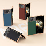 For Xiaomi Mix Fold 3 5G Case Soft-touch Genuine Cow Leather+PC Phone Cover