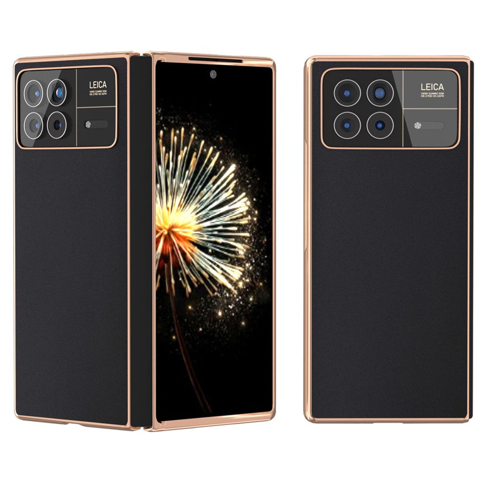 For Xiaomi Mix Fold 3 5G Case Soft-touch Genuine Cow Leather+PC Phone Cover