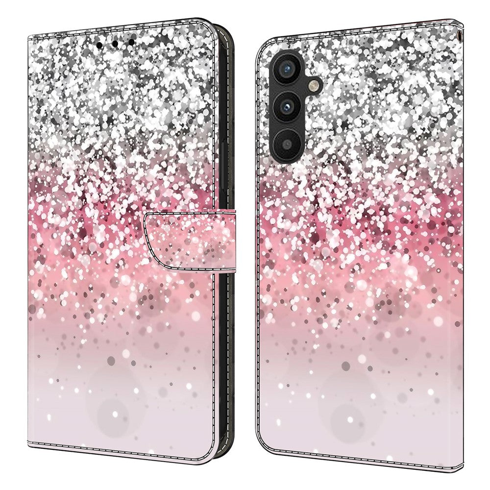 Til Samsung Galaxy A15 4G Cover Ridsefrit PU-læder 3D-mønster Telefoncover