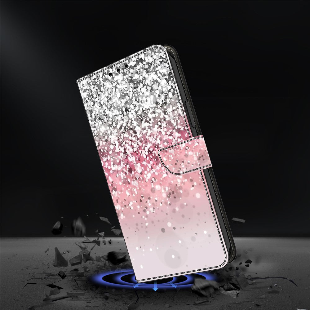 Til Samsung Galaxy A15 4G Cover Ridsefrit PU-læder 3D-mønster Telefoncover