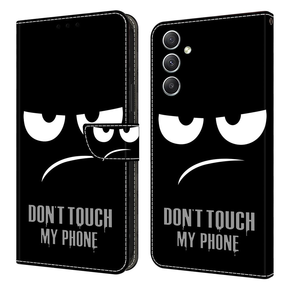 Til Samsung Galaxy A15 4G Cover Ridsefrit PU-læder 3D-mønster Telefoncover