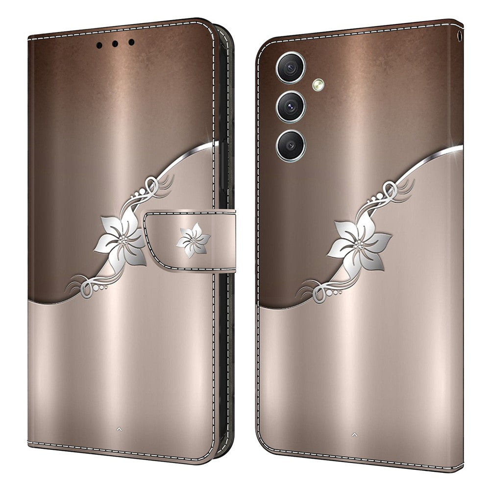 Til Samsung Galaxy A15 4G Cover Ridsefrit PU-læder 3D-mønster Telefoncover